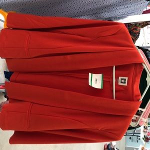 AK spicy orange blazer Lightweight poly blend NWT